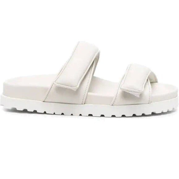 Gia Borghini Gia x Pernille Perni 11 Double Strap Leather Slides - Picture 1 of 3